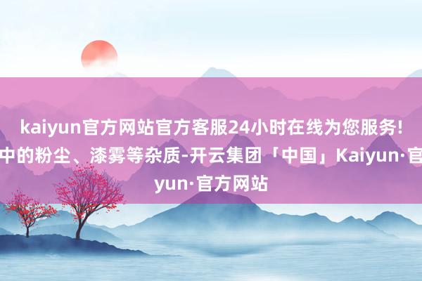 kaiyun官方网站官方客服24小时在线为您服务!去除其中的粉尘、漆雾等杂质-开云集团「中国」Kaiyun·官方网站